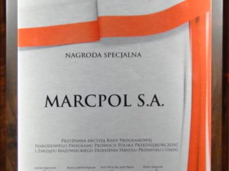 MarcPol nagrodzony tytułami „Firma 25-lecia wolności RP”  i „Przedsiębiorca 25-lecia wolności RP” - zdjęcie
