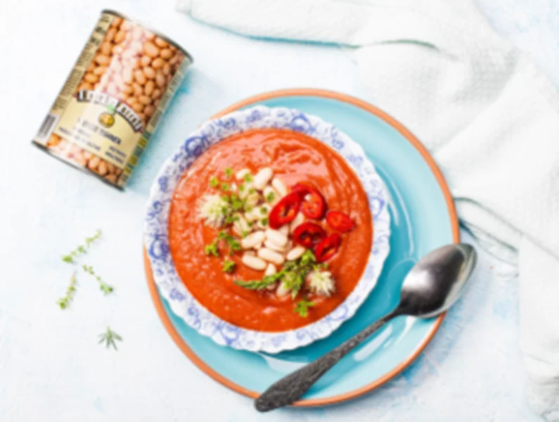Chłodnik pomidorowo-fasolowy - zdjęcie