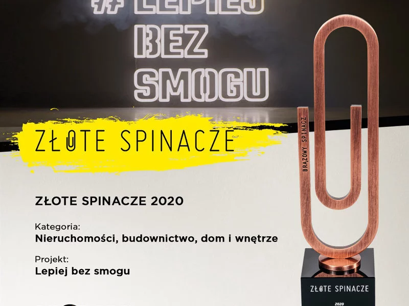 Kampania Lepiej Bez Smogu nagrodzona w konkursie Złote Spinacze - zdjęcie