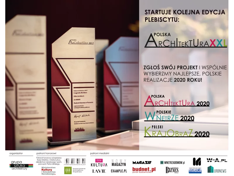 Startuje Plebiscyt Polska Architektura XXL 2020 - czekamy na zgłoszenia realizacji zdjęcie