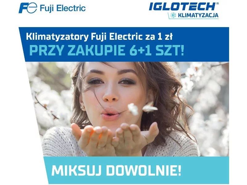Klimatyzatory Fuji Electric za 1 zł przy zakupie 6+1 szt.! zdjęcie