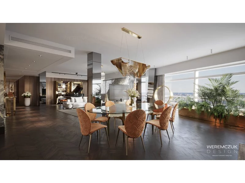 Inspirujące wnętrze projektu Weremczuk Design – ZŁOTA 44 prezentuje wizualizację apartamentu zdjęcie