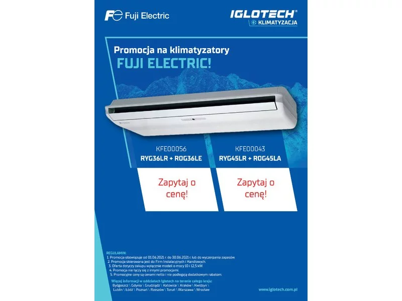 Promocja na klimatyzatory FUJI ELECTRIC! zdjęcie