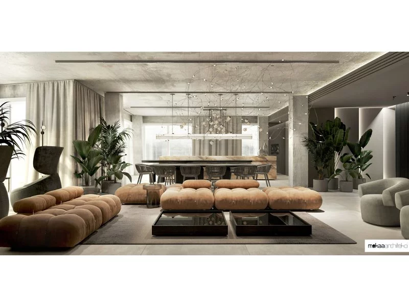 Minimalistyczna elegancja – Mokaa Architekci przedstawia wizualizację apartamentu ZŁOTEJ 44  zdjęcie