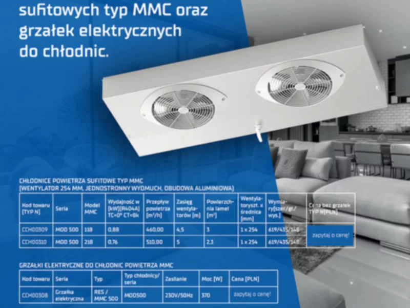 Promocja na wybrane modele chłodnic powietrza sufitowych typ MMC oraz grzałek elektrycznych do chłodnic - zdjęcie