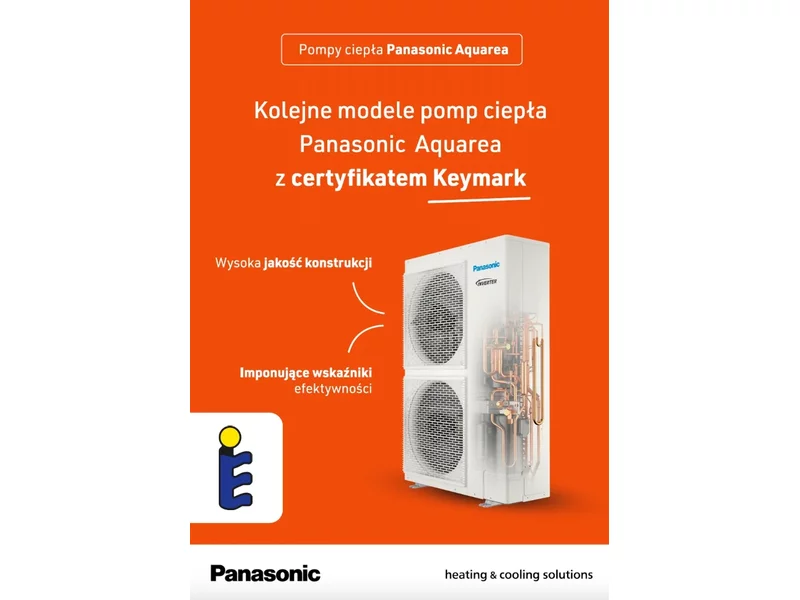 Kolejne modele pomp ciepła Panasonic Aquarea z certyfikatem Keymark zdjęcie