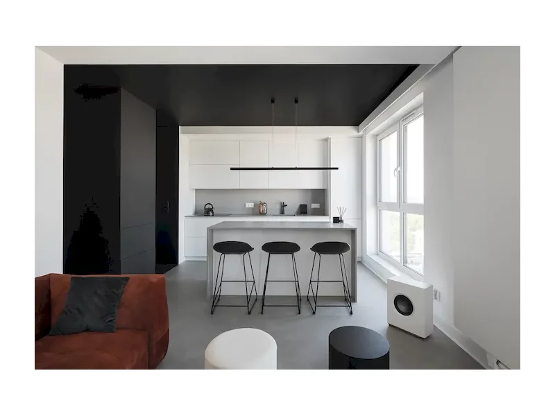Minimalistyczne mieszkanie z efektem kina zdjęcie