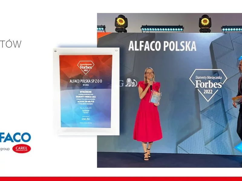 Alfaco Polska wyróżniona podczas gali Diamentów Forbes 2022 - zdjęcie