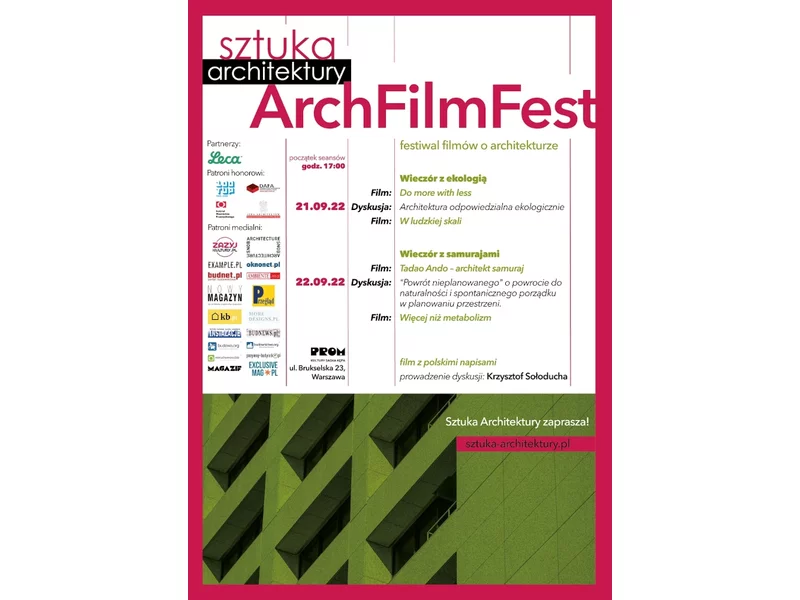 ArchFilmFest powraca do kalendarza wydarzeń architektonicznych. Pierwszy przystanek: Warszawa zdjęcie