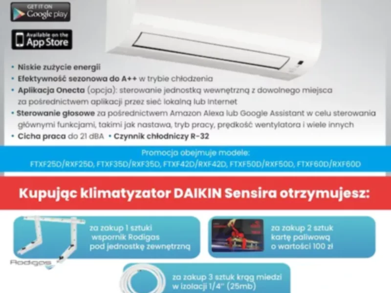 Promocja - klimatyzator DAIKIN Sensira dostępny od ręki z magazynu! - zdjęcie
