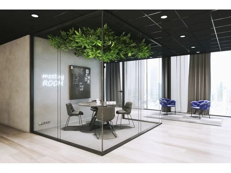 Sposób na cichą i komfortową przestrzeń biurową. Szklane ściany działowe MB–HARMONY Office od Aluprof zdjęcie