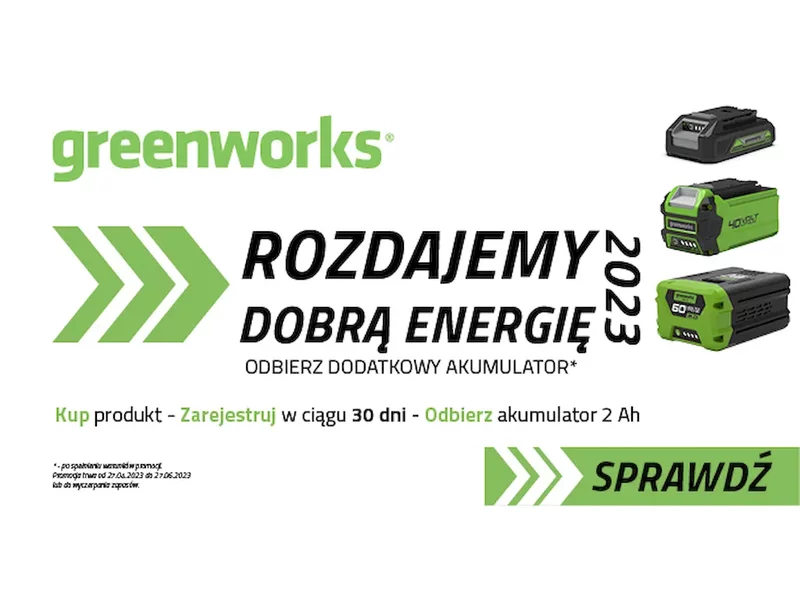 Promocja Greenworks. Rozdajemy dobrą energię! zdjęcie