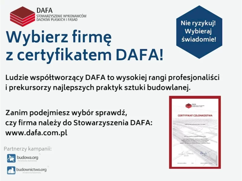 Wybierz firmę z Certyfikatem DAFA! zdjęcie