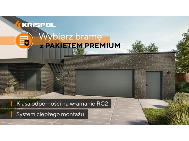 Marka KRISPOL wprowadza do oferty bramę garażową z pakietem PREMIUM zdjęcie