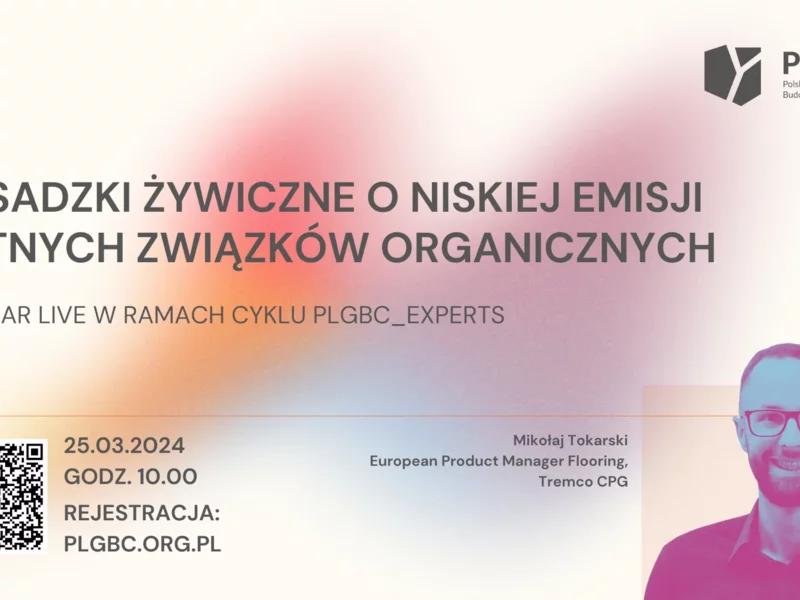 Tremco CPG Poland i PLGBC zapraszają na webinar „Posadzki żywiczne o niskiej emisji lotnych związków organicznych” - zdjęcie