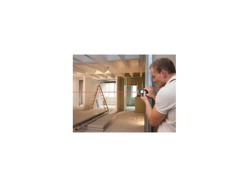 Pomiar za naciśnięciem przycisku - Dalmierz laserowy Bosch GLM 50 Professional oszczędza czas i dostarcza precyzyjne wyniki zdjęcie