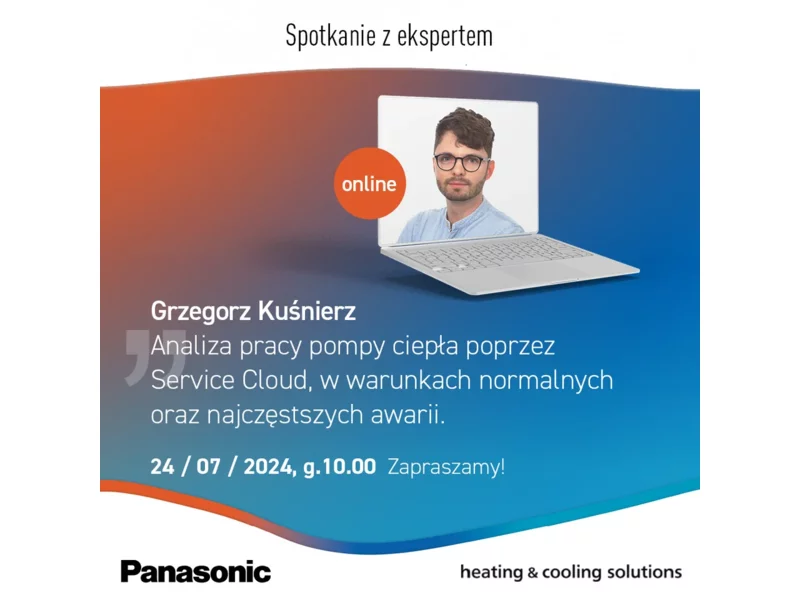 Otwarty webinar Panasonic w temacie analizy pracy pomp ciepła poprzez Service Cloud zdjęcie