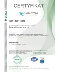 Certyfikat ISO 14001:2015 (2023) - zdjęcie