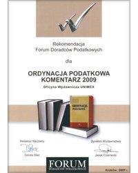 Wyróżnienie dla 'Ordynacji podatkowej - Komentarz 2009' - zdjęcie