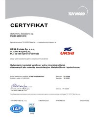 Certyfikat PN-ISO 45001:2018 (2020) - zdjęcie