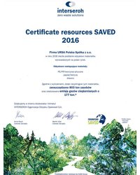 Certyfikat zasoby środowiskowe 2016 - zdjęcie