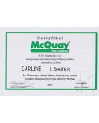 Certyfikat McQuay International 2007 - zdjęcie
