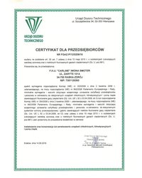 Certyfikat UDT dla Przedsiębiorców 2016 - zdjęcie