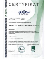 Certyfikat OHSAS 18001 (PN-N 18001) - (2011) - zdjęcie