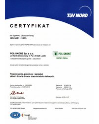 Certyfikat TÜV NOR - zdjęcie