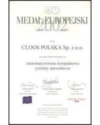 Medal Europejski, listopad 2002. Za zautomatyzowane kompaktowe systemy spawalnicze. - zdjęcie