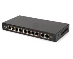 PIX-POE8AT-2GE - 10-portowy switch, 8x PoE af/at, 2x UPLINK GE - zdjęcie