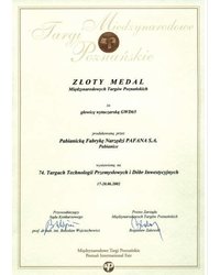 Złoty Medal Międzynarodowych Targów Poznańskich 2002 - zdjęcie