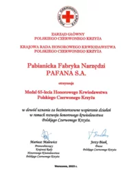 Medal 65-lecia Honorowego Krwiodawstwa Polskiego Czerwonego Krzyża - zdjęcie