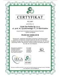 Certyfikat  ISO 22000 - zdjęcie