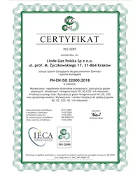Certyfikat PN-EN ISO 22000:2018 - zdjęcie