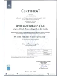 Certyfikat PN-EN ISO 9001:2015 oraz PN-EN ISO 14001:2015 - zdjęcie