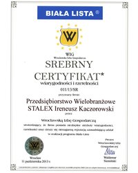 Srebrny Certyfikat wiarygodności i rzetelności - zdjęcie