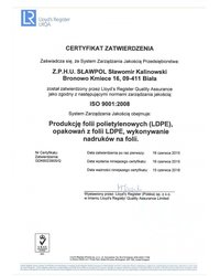 Certyfikat ISO 9001:2008 - zdjęcie