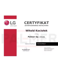 Certyfikat Autoryzowanego Instalatora LG - zdjęcie