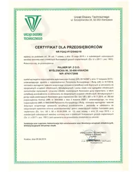 Certyfikat dla Przedsiębiorców - zdjęcie