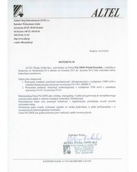 Referencje - ALTEL Wicha, Gołda Sp.J. - zdjęcie