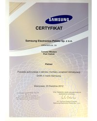 Certyfikat - Samsung Electronics Polska Sp. z o.o. - zdjęcie