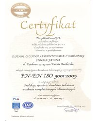 Certyfikat ISO 9001:2009 - zdjęcie