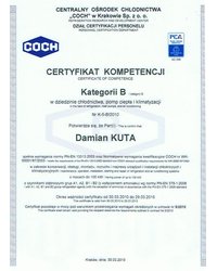 Certyfikat Kompetencji COCH - zdjęcie