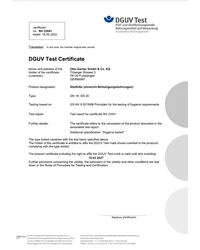 Certyfikat DGUV GN 19, GN 20 - zdjęcie