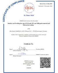 EHEDG-Certyfikat GN 20 (2016) - zdjęcie
