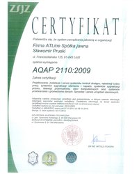 Certyfikat AQAP (2013) - zdjęcie
