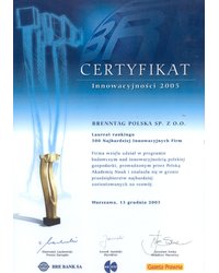 Certyfikat Innowacyjności (2005) - zdjęcie