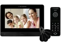 Wideodomofon 7" głośnomówiący Smart HD z kamerą natynkową szerokokątna z klawiaturą numeryczną i czytnikiem RFID RM-T471HD BLACK/RC-411HD-CK - zdjęcie