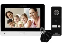 Wideodomofon 7" głośnomówiący Smart HD z kamerą natynkową szerokokątna z czytnikiem RFID RM-T471HD WHITE/RC-411HD-C  - zdjęcie